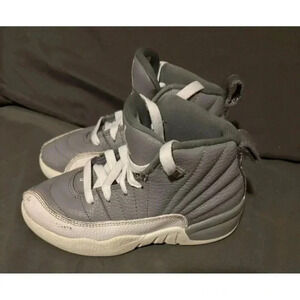 Nike Air Jordan 12‎ Retro Cool Grey White Preschool Little Boy Size 11C